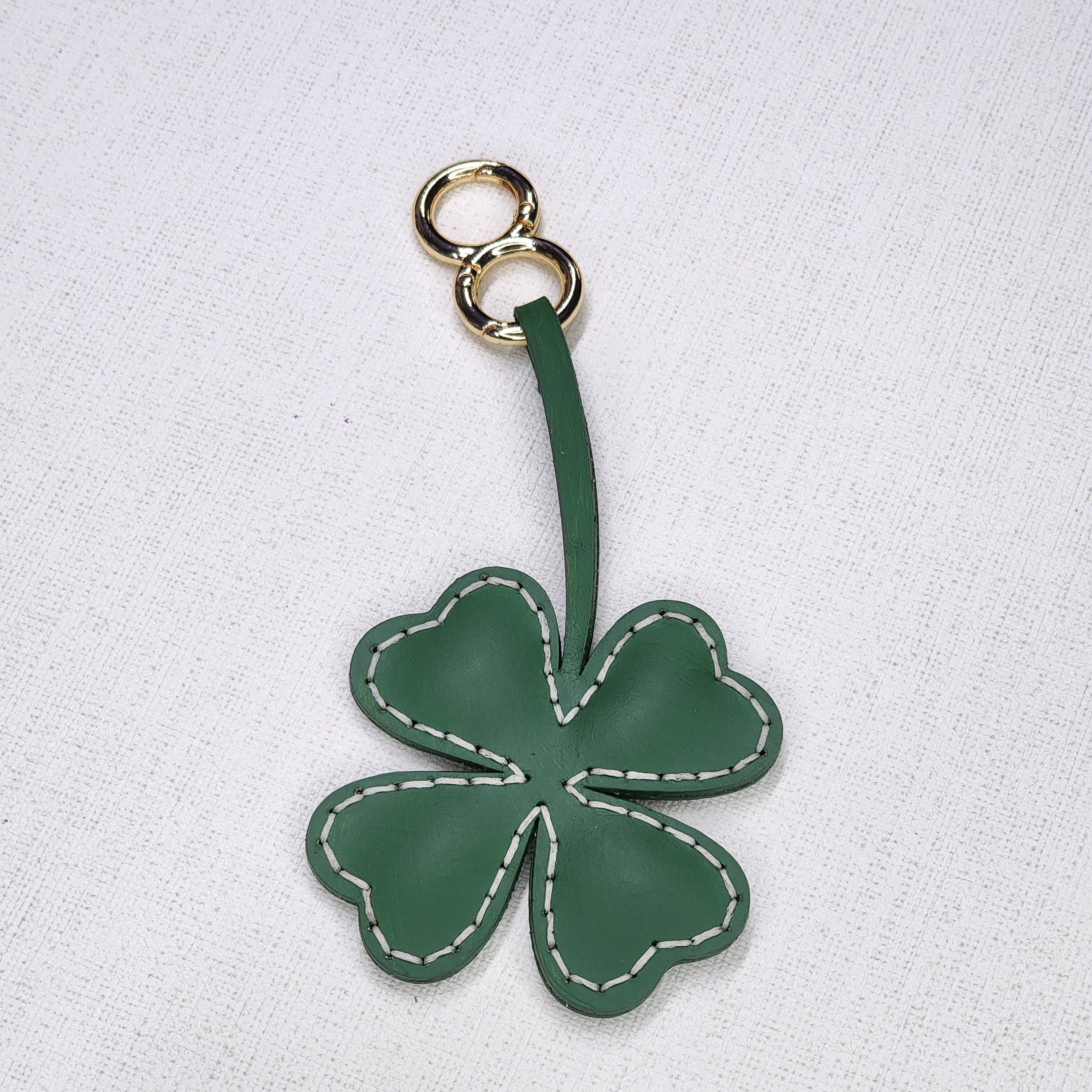 Dört Yapraklı Yonca Çanta Aksesuarı Hakiki Deri