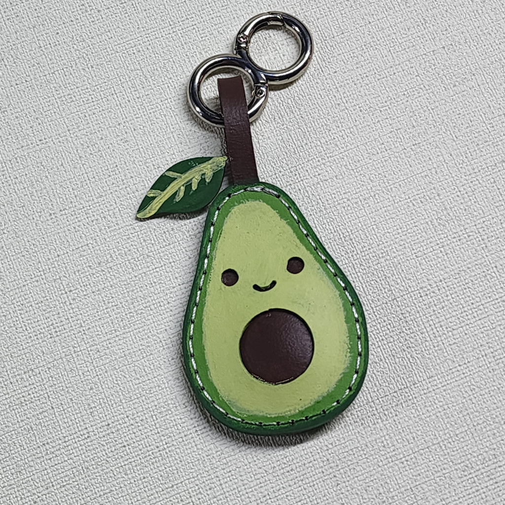 Avokado Anahtarlık / Çanta Aksesuarı Hakiki Deri