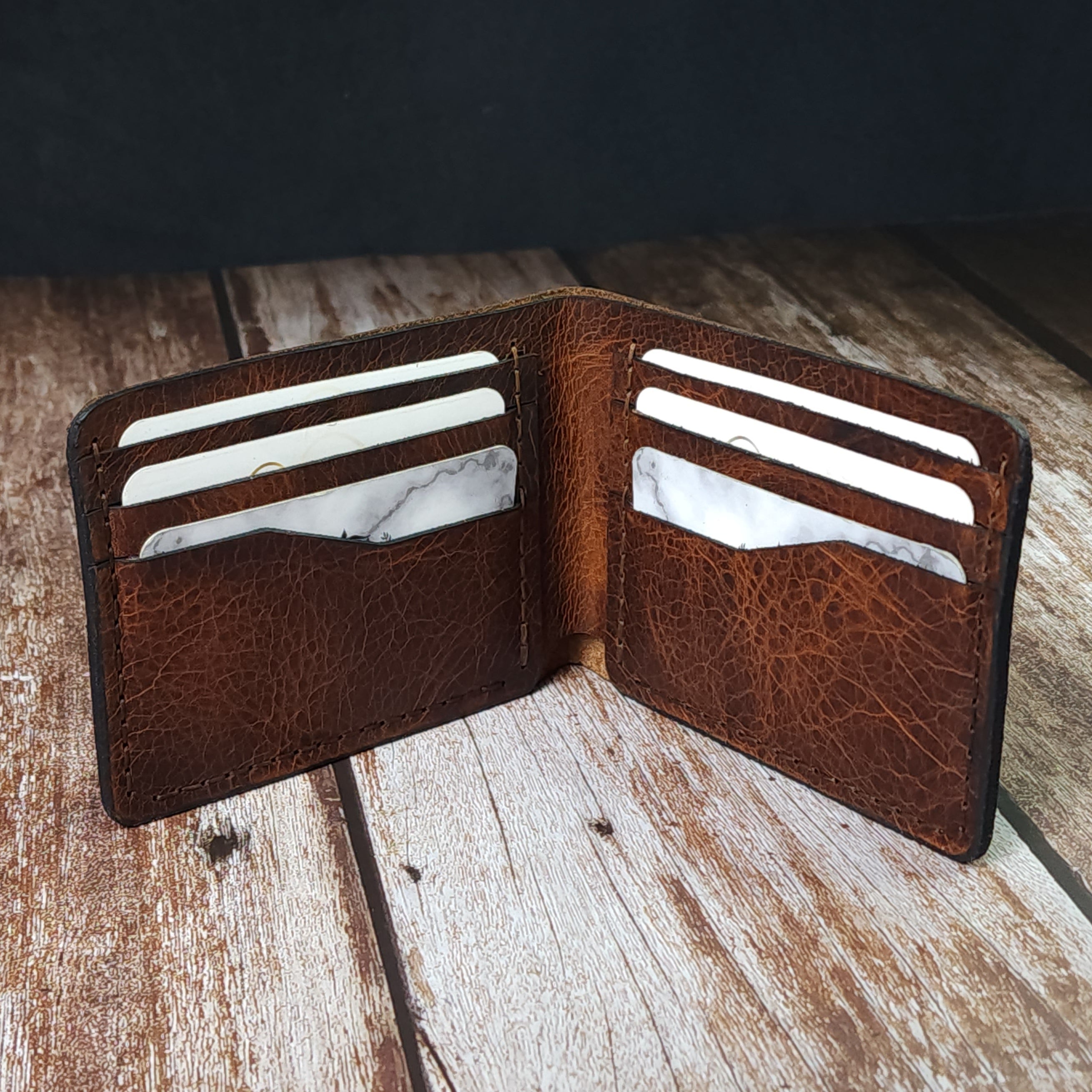 Klasik Deri Cüzdan Para ve Kartlık Bölmeli El Yapımı Cüzdan