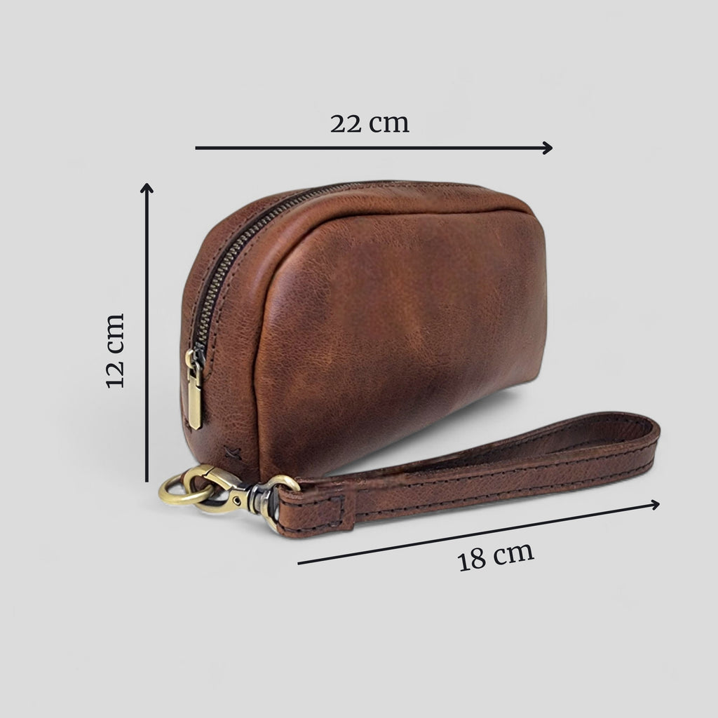 Sesa Verto El Çantası – Deri, Tek Bölmeli, Bilek Askılı, Şık ve Dayanıklı Erkek Aksesuarı