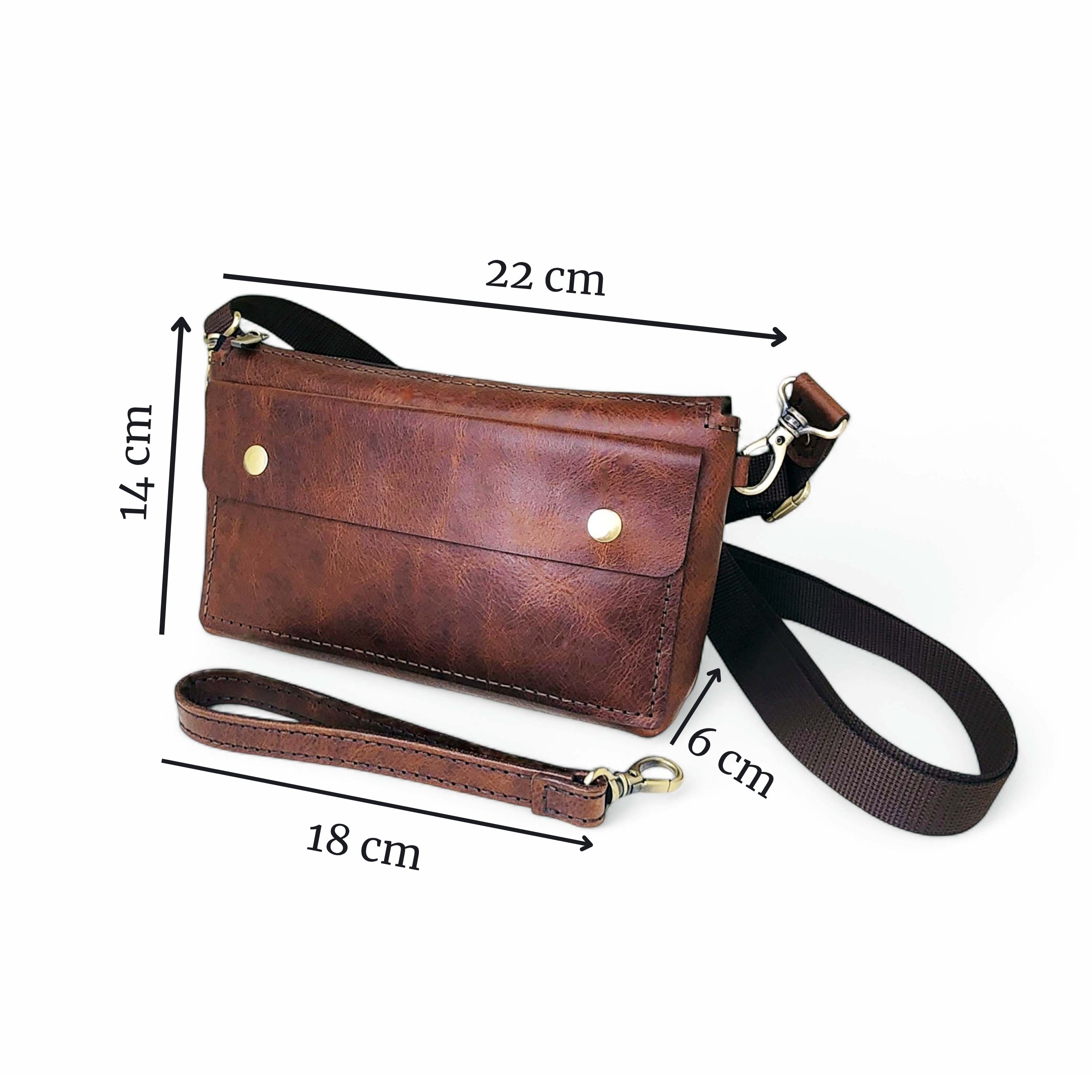 Hakiki Deri Omuz ve El Çantası – Siyah & Kahverengi