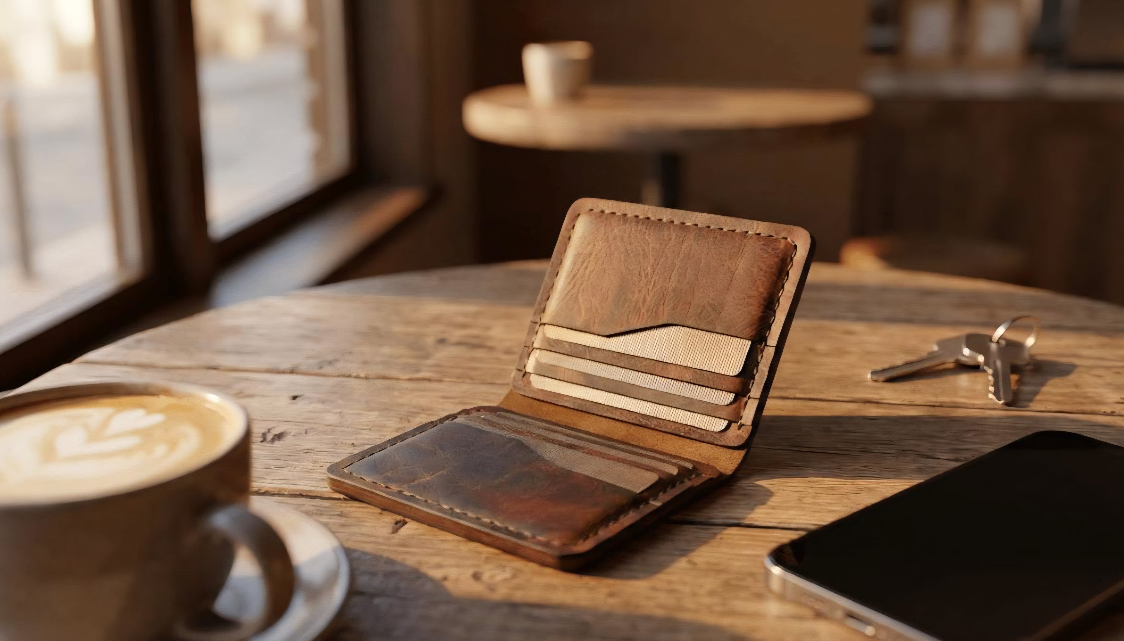 Sesa Katlanır Hakiki Deri Kartlık