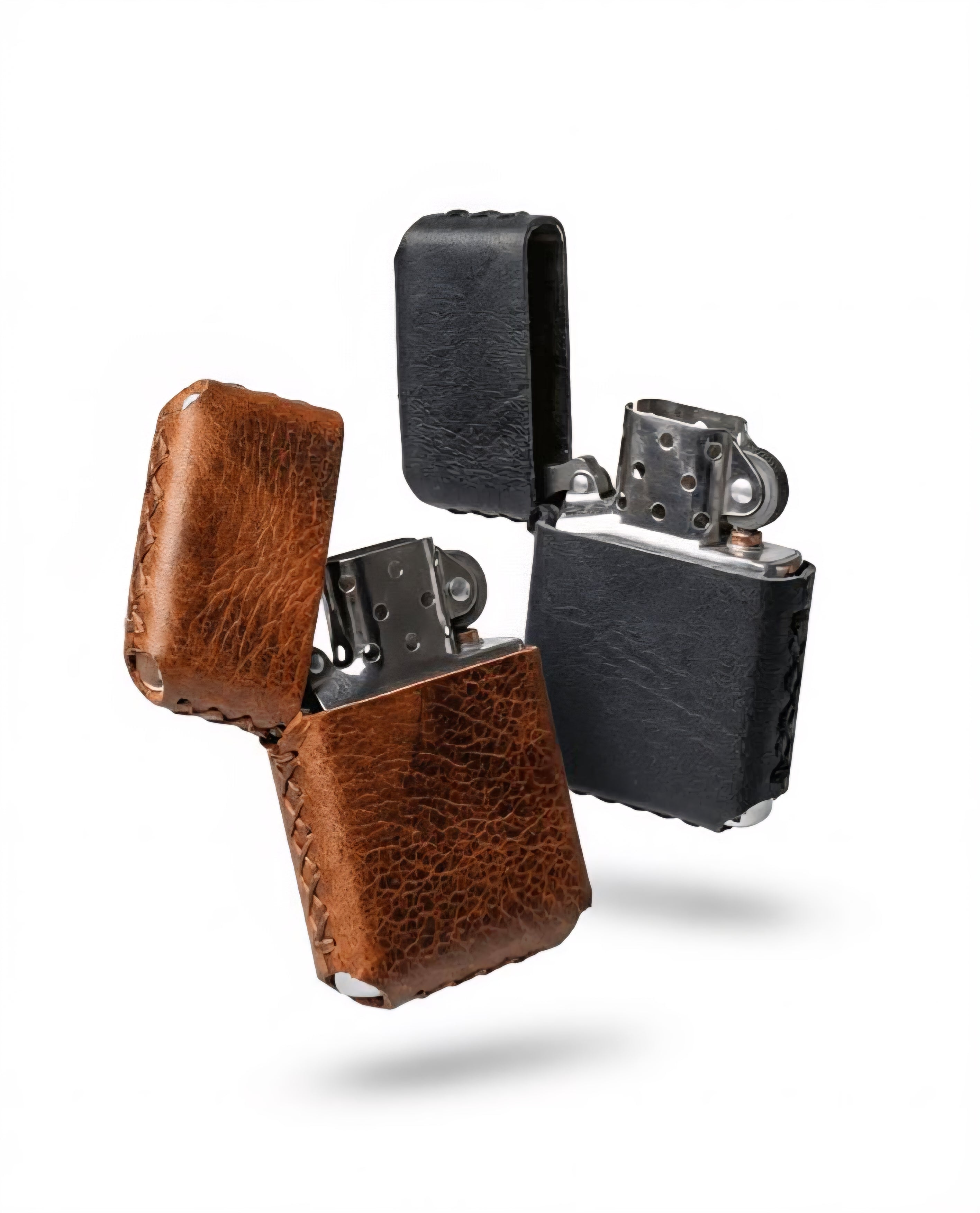 Sesa Craft Deri Kaplı Çakmak – Premium Metal Çakmak